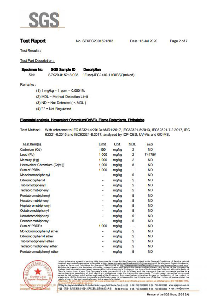 JFC241SGS報(bào)告
